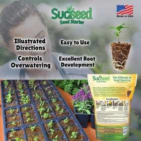 Mosser Lee SucSeed seed starter in potting mix ready for vegetables.