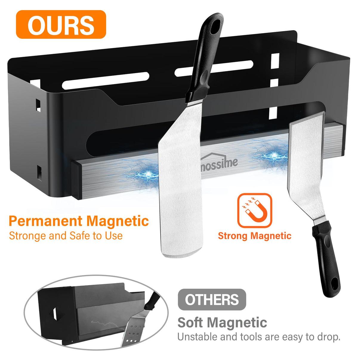 Mossime Griddle Caddy saves space by organizing utensils and condiments