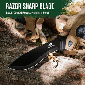 Mossy Oak machete in backyard use for brush clearance.