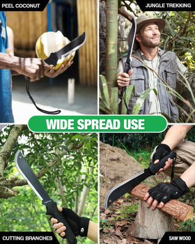 Mossy Oak machete suited for yard work and garden trimming