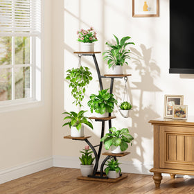 Mostwogo anti-tip safety straps securing a tall plant stand