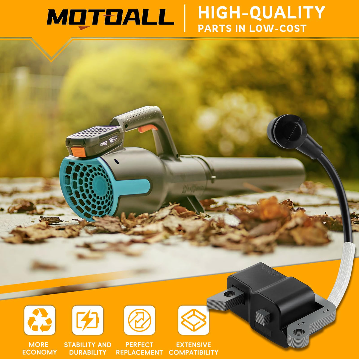 MOTOALL A411001521 ignition coil fits PB-770T for steady power delivery during extended use