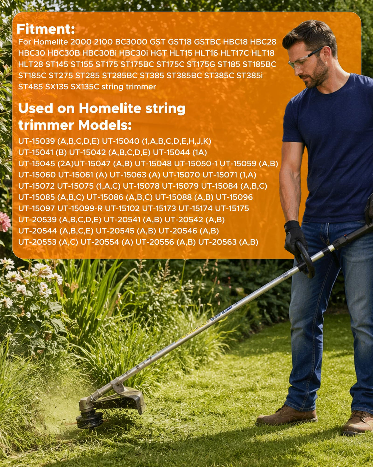 WT-458 compatible with Homelite trimmers for broad model coverage.