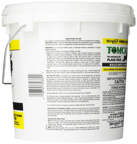 Motomco Tomcat label close-up showing product details for pest control
