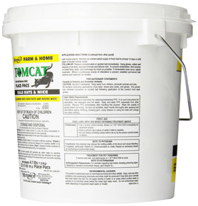 Motomco Tomcat pail on shelf ready for farm use