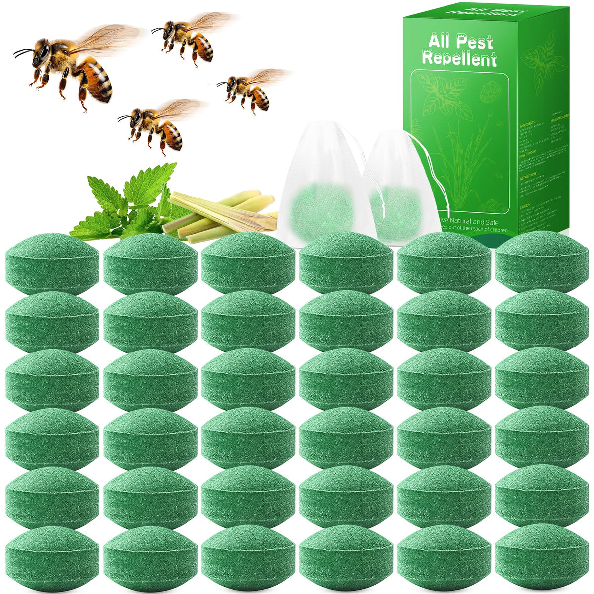 Motrapso 36-pack repellent bottle and packaging for outdoor use.