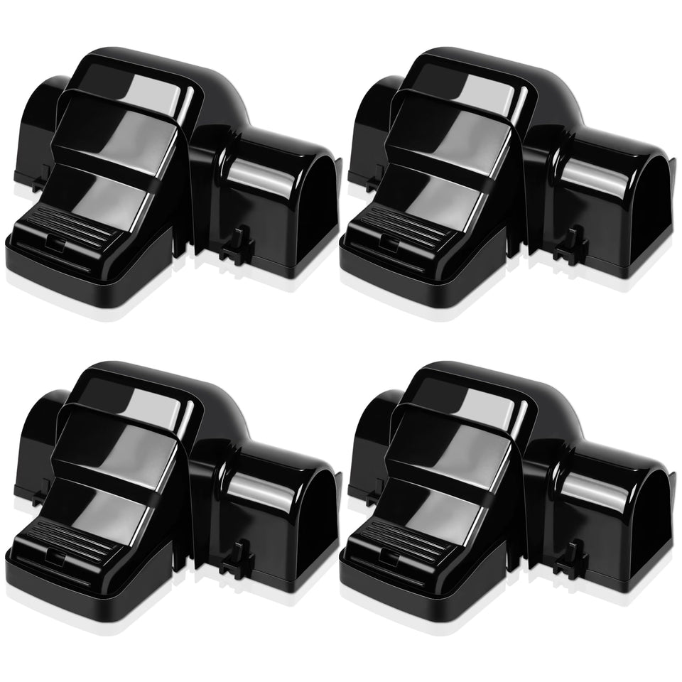 Motrapso dual-tunnel rat traps shown for easy placement and quick capture.