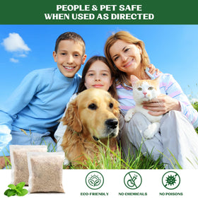 Motrapso mesh bag for snake repellent provides easy hanging for porch protection.