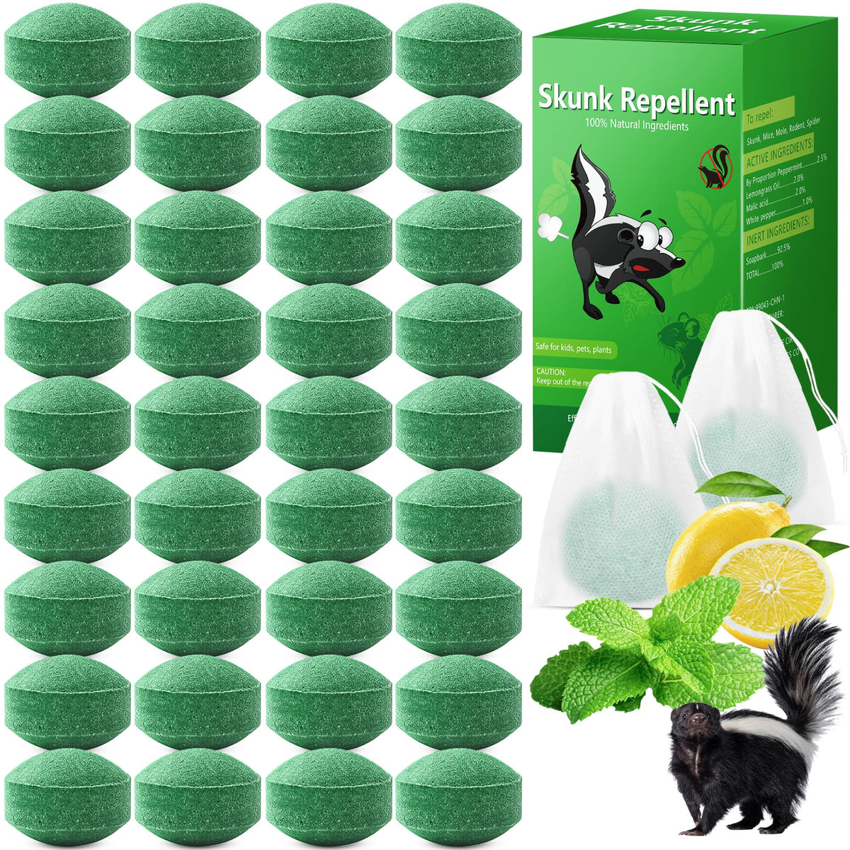Motrapso peppermint skunk repellent bottle for outdoor use and quick protection.