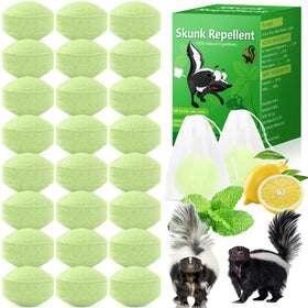 Motrapso peppermint skunk repellent in a mesh bag deters wildlife around gardens.