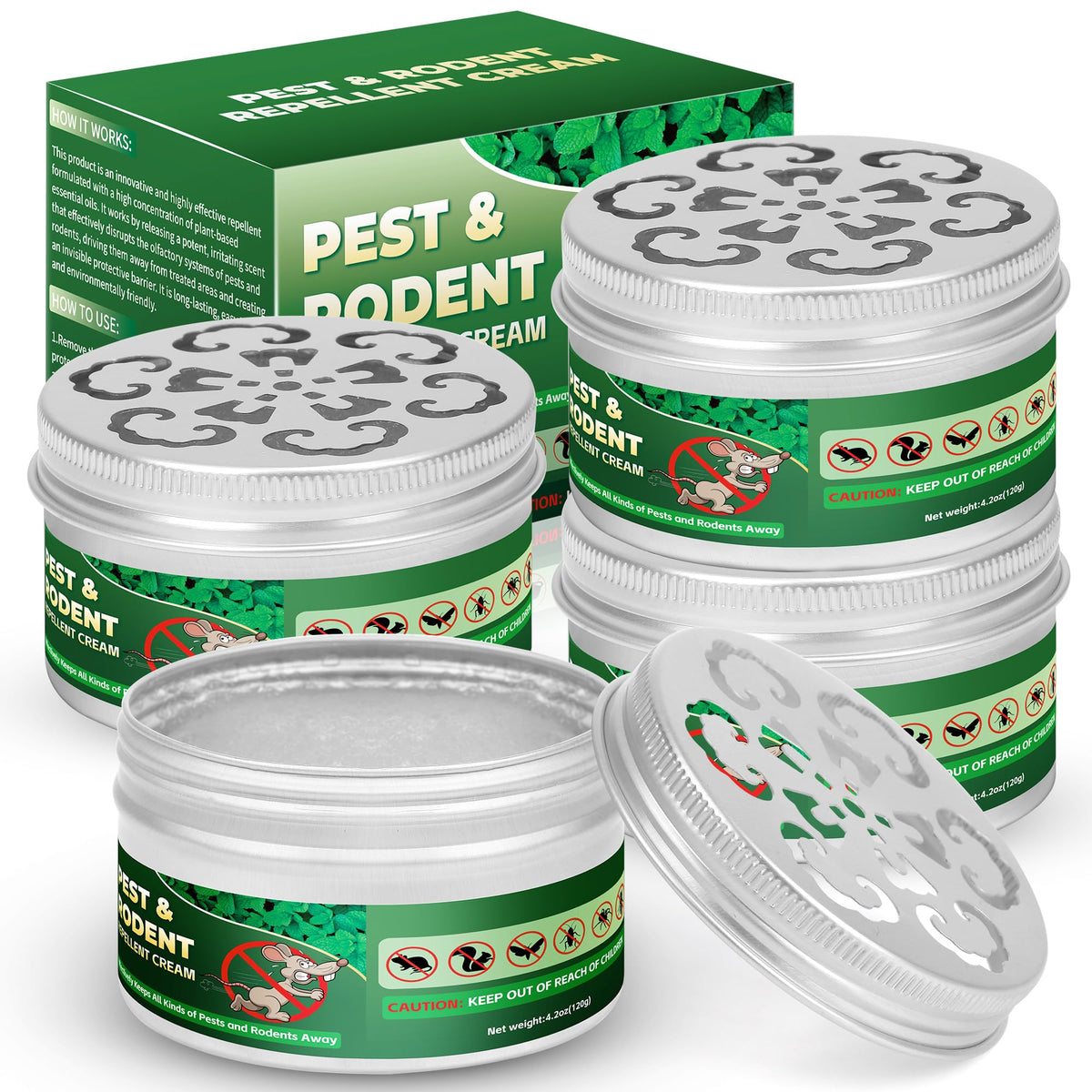 Motrapso skunk repellent pack showing natural ingredients for yard protection