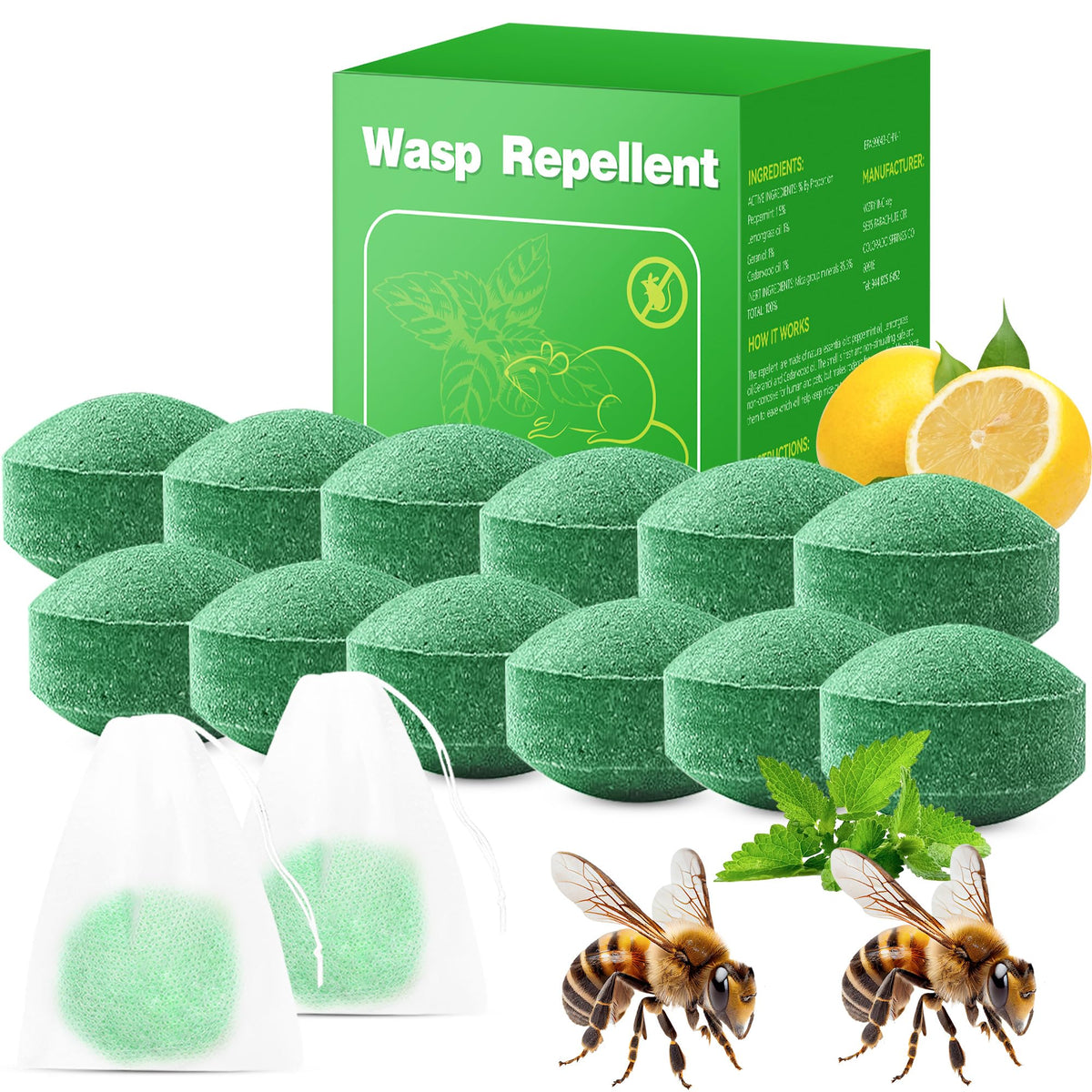 Motrapso Wasp-Repellent ball hung on a tree creates a natural outdoor barrier.