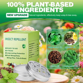 Motrapso Wasp Repellent garden setup near vegetable beds.