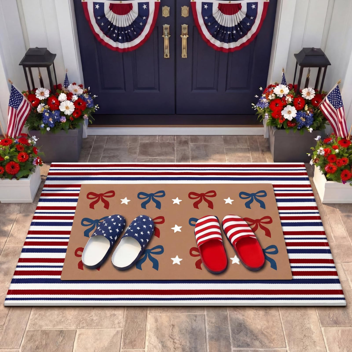 Moucuny versatile doormat for indoor-outdoor use in hallways or entryways.
