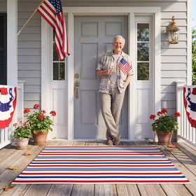 Moucuny front porch rug; 60 x 90 cm fits entryways.