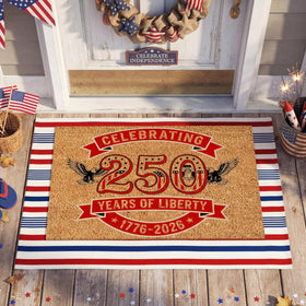 Moucuny Independence Day door mat; bright colors boost seasonal decor.