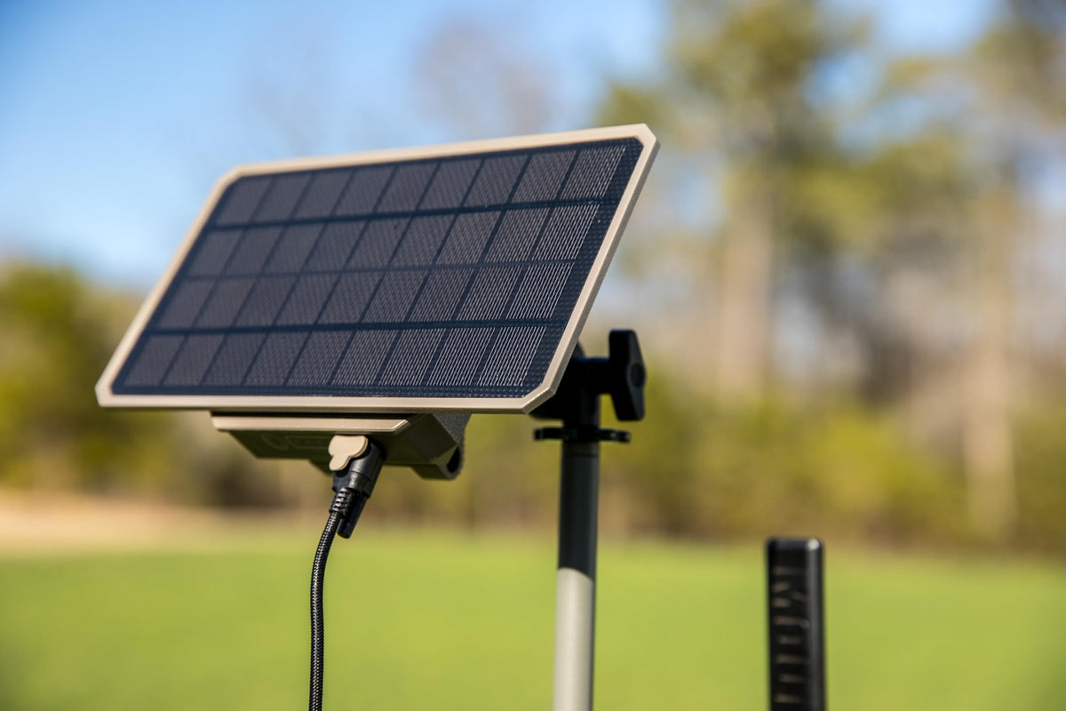Moultrie Solar Power Pack Gen 2 weather-ready design endures sun, rain, and cold.