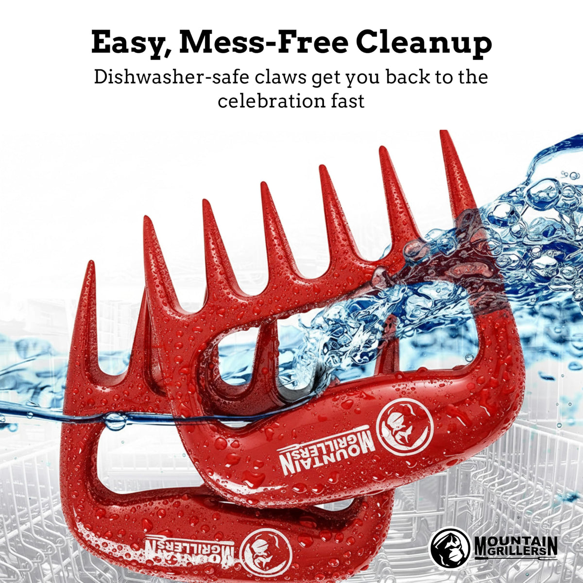 Mountain Grillers ergonomic non-slip grip improves comfort during long grilling sessions