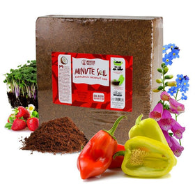 Mountain Valley Minute Soil Block—coco coir compressed for rapid hydration and bulk planting.