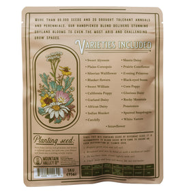 Resealable Mountain Valley packaging keeps seeds fresh for gardeners.