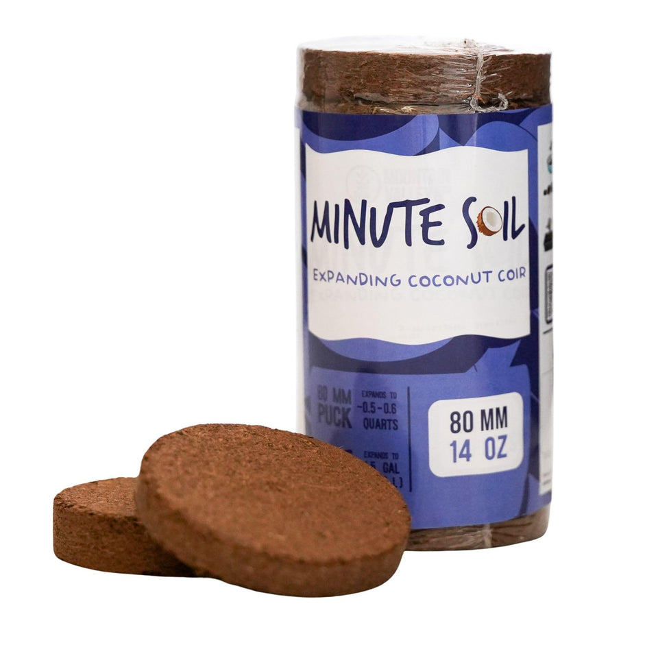 Mountain Valley Seed Company Minute Soil block ready to hydrate and expand into growing medium.