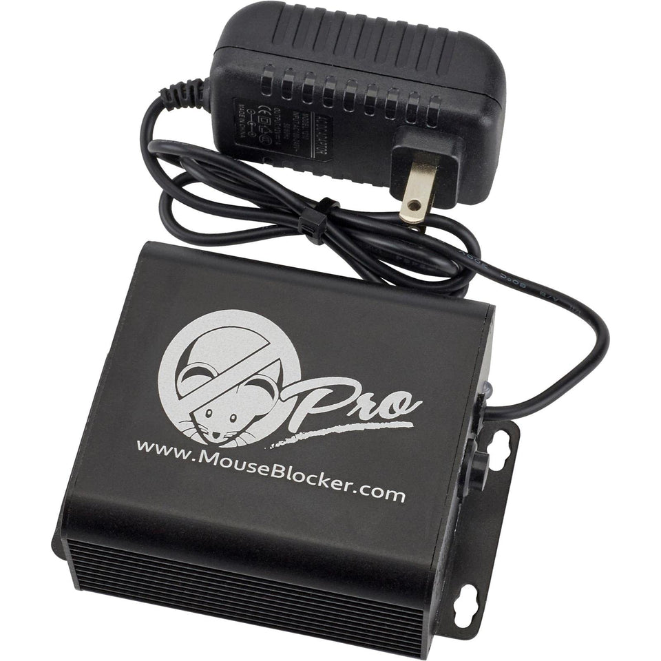 MouseBlocker Prox 120V plug-in unit deters rodents, protecting vehicle wiring