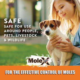 MouseX MoleX pellets illustrate mole trails and strategic placement.
