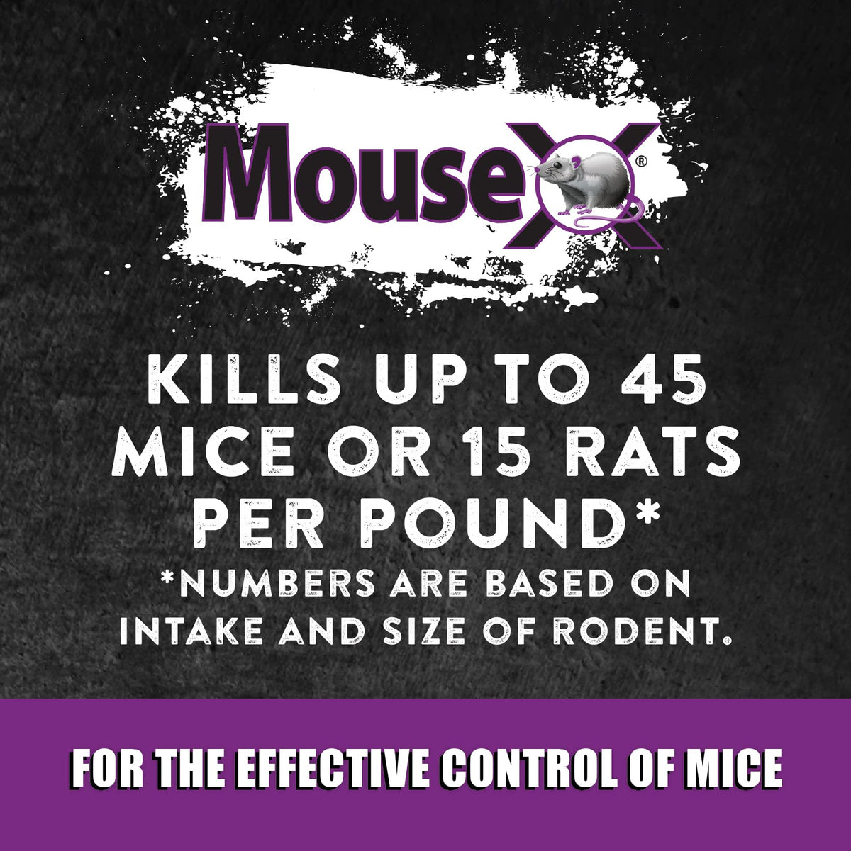 MouseX pellets for indoor application; clean setup.