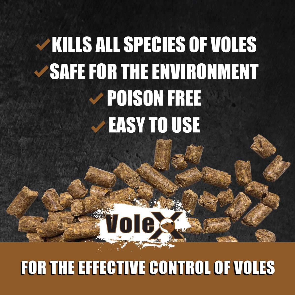 VoleX protects crops in orchards, vineyards, and greenhouses from vole damage.