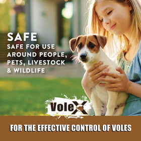 VoleX is safe for use around livestock and wildlife.