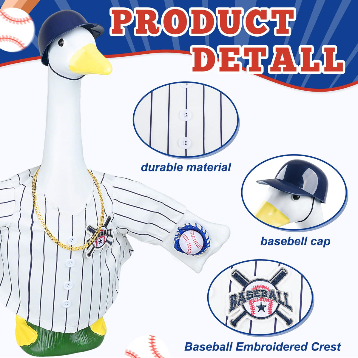 MOVINPE goose holding a bat captures game-day energy on your front yard.