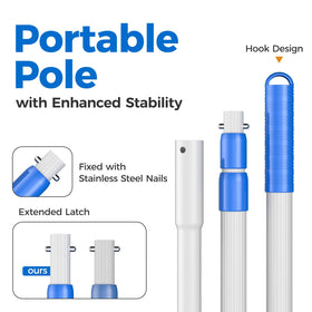Mowend aluminum pole construction delivers sturdy long-term use.