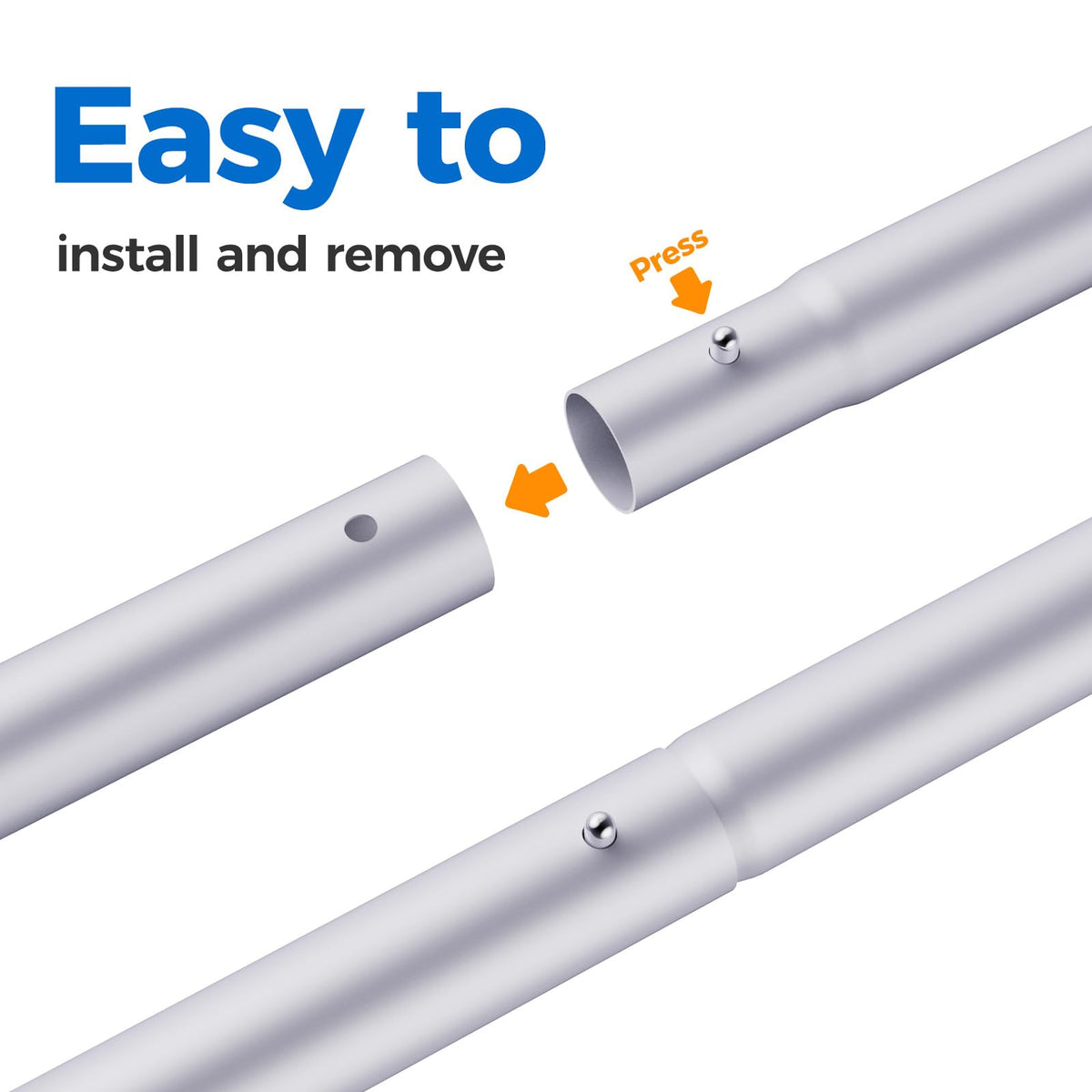 Mowend durable aluminum pool pole for long-lasting performance