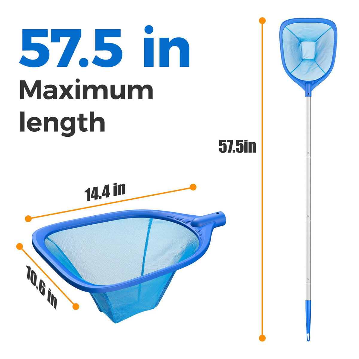 Mowend four-section pole assembly enables adjustable length for versatile use.