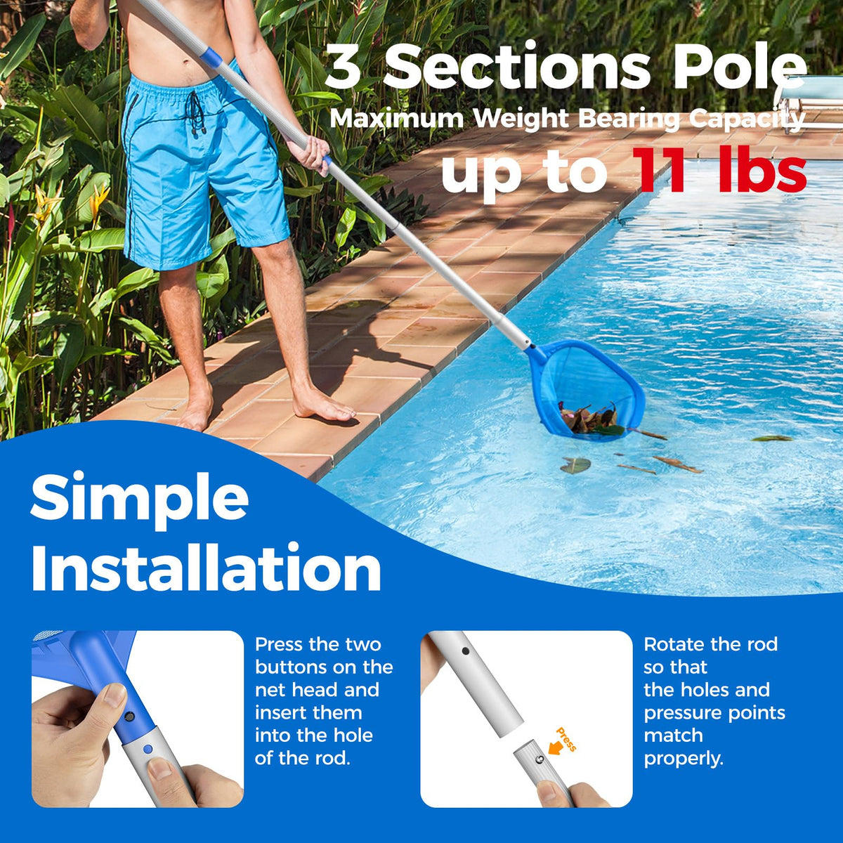 Mowend injection-molded frame for added durability during frequent use.