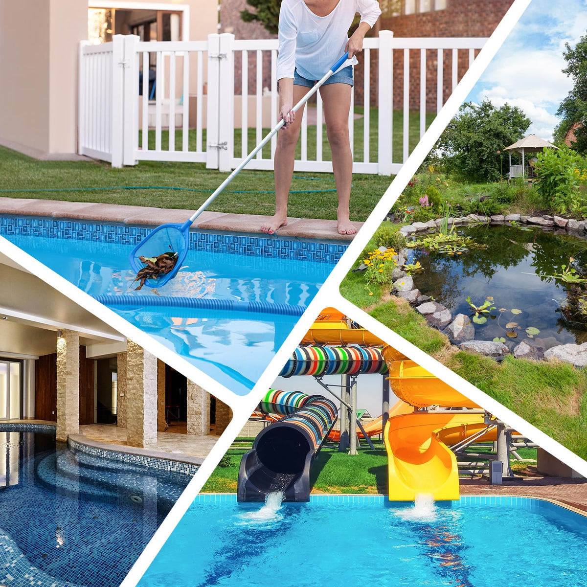 Mowend pond debris remover for fountains keeps water sparkling.