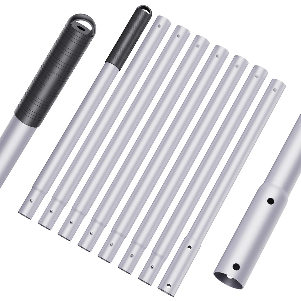 Mowend extendable pool pole handle for easy reach during cleaning