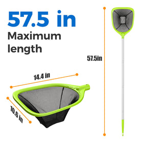 Mowend skimmer net mesh bag closeup highlights dense nylon weave for stronger weight bearing