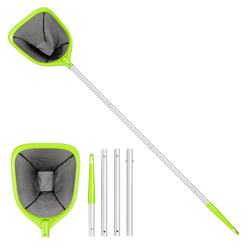 Mowend swimming pool skimmer net frame demonstrates sturdy build for heavy debris pick-up