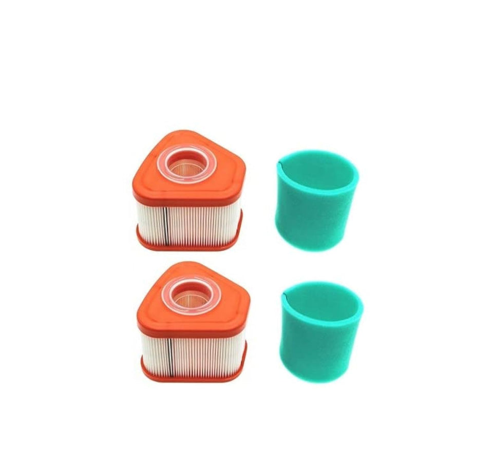 MOWFILL air filter with pre-filter, 2-pack, for B&S mower models, promotes reliable airflow.