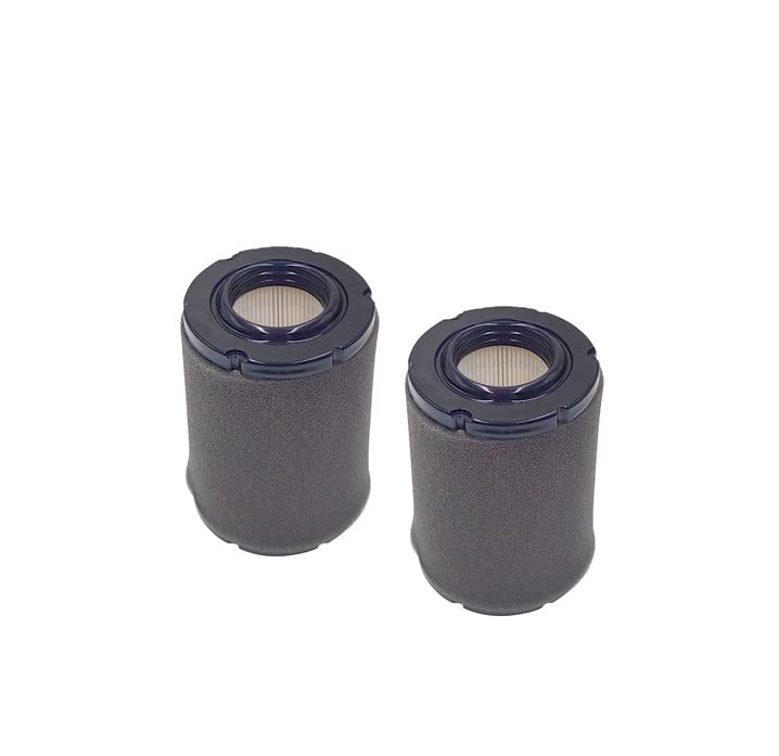 MOWFILL air filter two-pack with pre-filter fits many lawn mowers for simple maintenance.