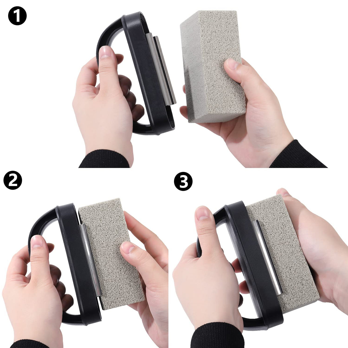 MOWOT 3-bricks and 1-handle packaging demonstrates complete cleaning kit