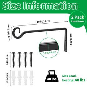 MOWPOG wall mount hook in black provides anti-rust performance for year-round décor.