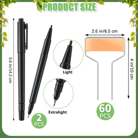 Moxweyeni 60-pcs copper markers organize beds and track plant varieties.