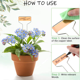 Permanent pen included for fast-drying, smooth writing on garden labels