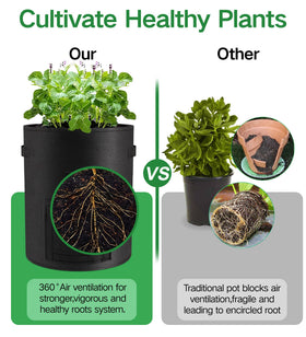 Moyios drainage-base ensures quick water drainage and soil aeration for healthier roots.