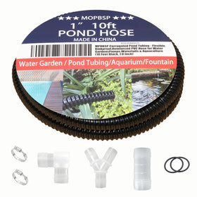 MPOBSP corrugated pond tubing in black, flexible and kink-resistant for smooth water flow