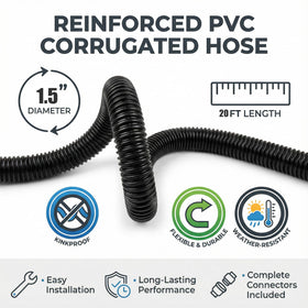 MPOBSP corrugated pond tubing interior smooth bore for steady flow.