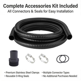MPOBSP corrugated pond tubing kink-resistant spiral design aids bends.