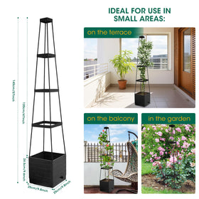 MQFORU perfect for tomatoes, peas, morning glories, climbing roses.